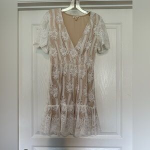 Elegant Lace V-Neck Mini Dress